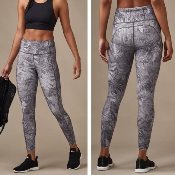 LULULEMON Fast & Free 7/8 Tight Size 4 Kindred Spirit Alpine White Multi - Picture 1 of 6